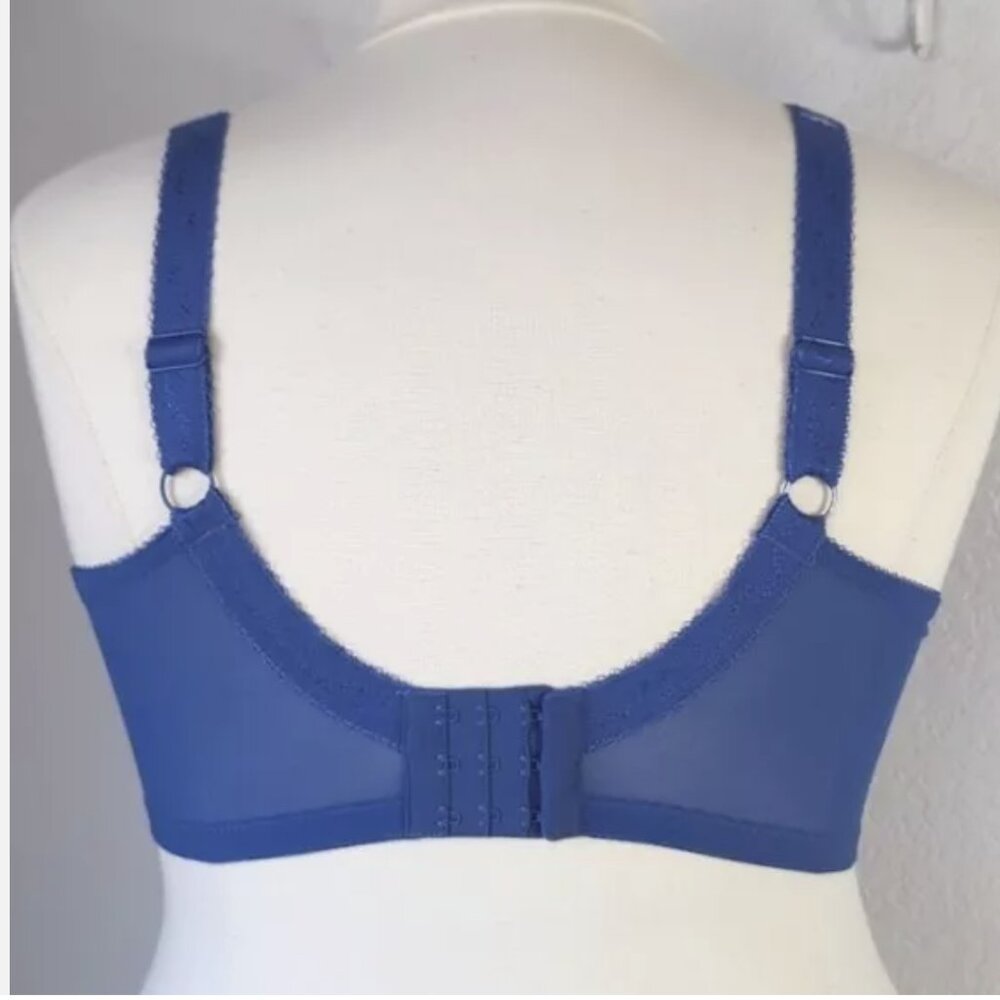 Elomi Morgan Size 40K Underwire Bra with Underband Side Support Blue Floral - Picture 4 of 7